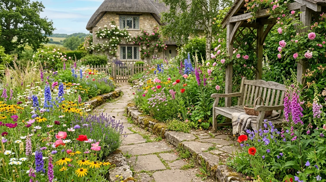 Cottage-Style Wildflower Garden